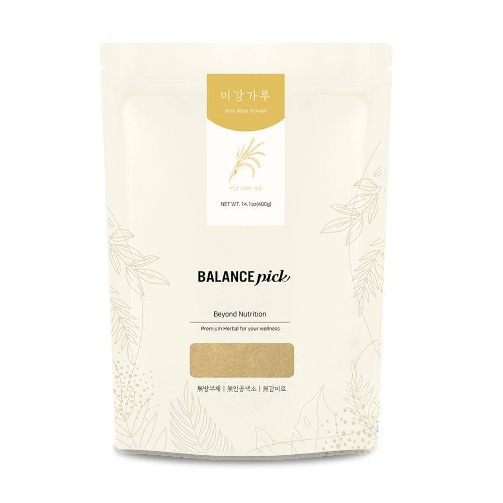Balance Pick Natural Rice Bran Powder 14.01oz(400g) - Product of Korea //