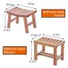 WL-ZZZ Wood Waterproof Shower/Bath Stools Shower Seat Bench | Elderly/Disabled Bathroom 2 Tiers Stool for Shower Anti-Slip Multi Purpose Step Stool Spa Bathing Chair (Size : 41.527.533.5 cm) view 3