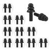 10 Pairs Noise Cancelling Ear Plugs, Premium Soft Silicone, Reusable, Waterproof, Hypoallergenic, Earplugs for Swimming, Airplanes, Concerts, Shooting, Travelling, Sleeping & Snoring (Black) view 1