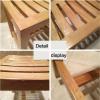 WL-ZZZ Wooden Bathing Seat Bench | Bathroom Waterproof Bathing Stool for Elderly Disabled Non-Slip Shower Stool Bath Chair Adults Change Shoes Stool,422833 Cm view 4