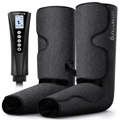 UMARMUNG Air Compression Leg Massager with Heat, Gifts for Women Men Mom Dad, Leg Foot Massager Gift for Christmas, Fathers Day, Mothers Day, Vericose Veins, Edema, Muscle Fatigue, Cramps, Swelling