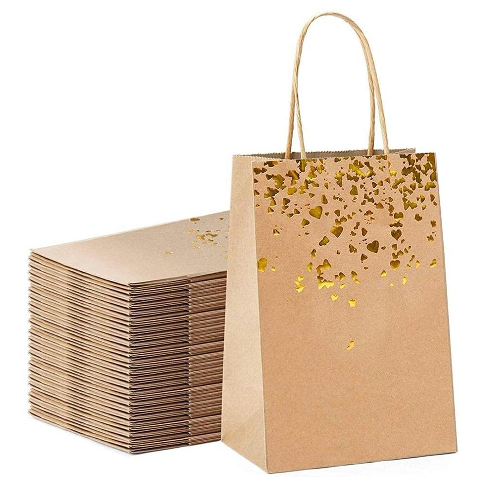 YAYA2021-SHOP Sturdy Storage Box 10pcs Kraft Paper Bags Snowman Bags with Handle Cookie Packaging Bags Wedding Party Favor Boxes for Christmas, Halloween, Graduations, Weddings