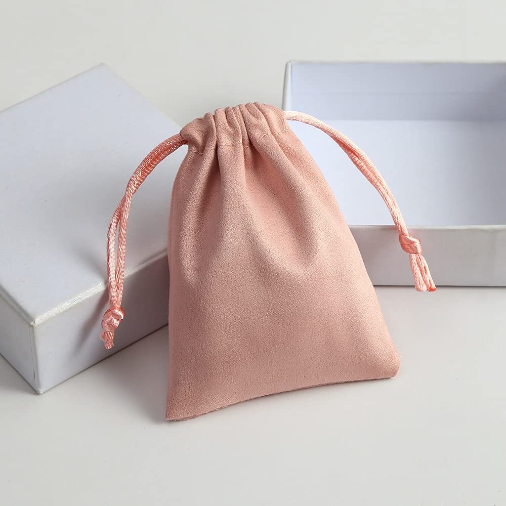 YAYA2021-SHOP Sturdy Storage Box 50pcs Jewelry Pouch Purple Small Business Packaging Flannel Velvet Drawstring Ring Earrings Gift Bags can Personalized for Christmas, Halloween, Graduations, Weddings