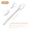Long Handle Spoon 200 Pcs Clear Plastic Ice Cream Spoons 7.08 Inch Heavy Duty Sundae Spoons for Ice Cream Floats, Milkshakes, Tea, Stirring Cocktails and Tall Beverages view 2