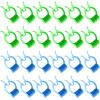 24 Pieces Nose Clips Nose Bleed Stopper Plastic Nose Clip Nose Pincher Nasal Clip Kit for Snoring Stop Accidental or Emergency Condition Swimming (Green, Blue) view 1