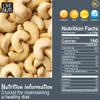 Oh! Nuts Raw Whole Unsalted Cashews - Raw - 100% Natural - 2 lb - Jumbo Cashews - Packed in New York Zip-Seal Bag for Exceptional Freshness view 2