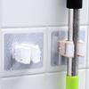 5Pcs Self Adhesive Broom Holder Wall Mounted Mop Organizer Garden Tool No Drilling Sweeping Heavy Duty Hooks Hanger view 4