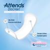 Attends Confidence Discreet Liners (28 Pack) - Adult Disposable Light-Absorbent Bladder Control Pad Liners, 6 in. view 3