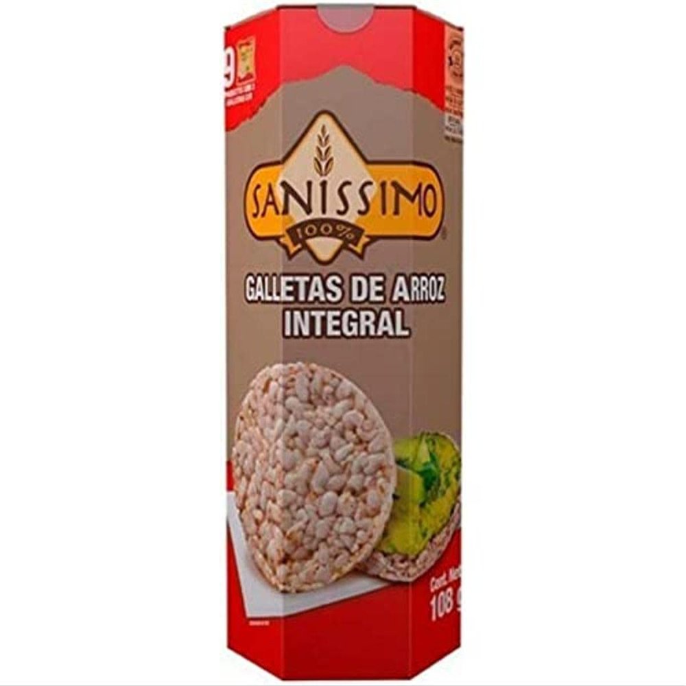 Brown rice crackers 9 packages count containing two cookies each (18 in total), made with whole grains that will add fiber to your body. A perfect food for athletes, dieters, children with poor appetite and busy people.180 gram pack.