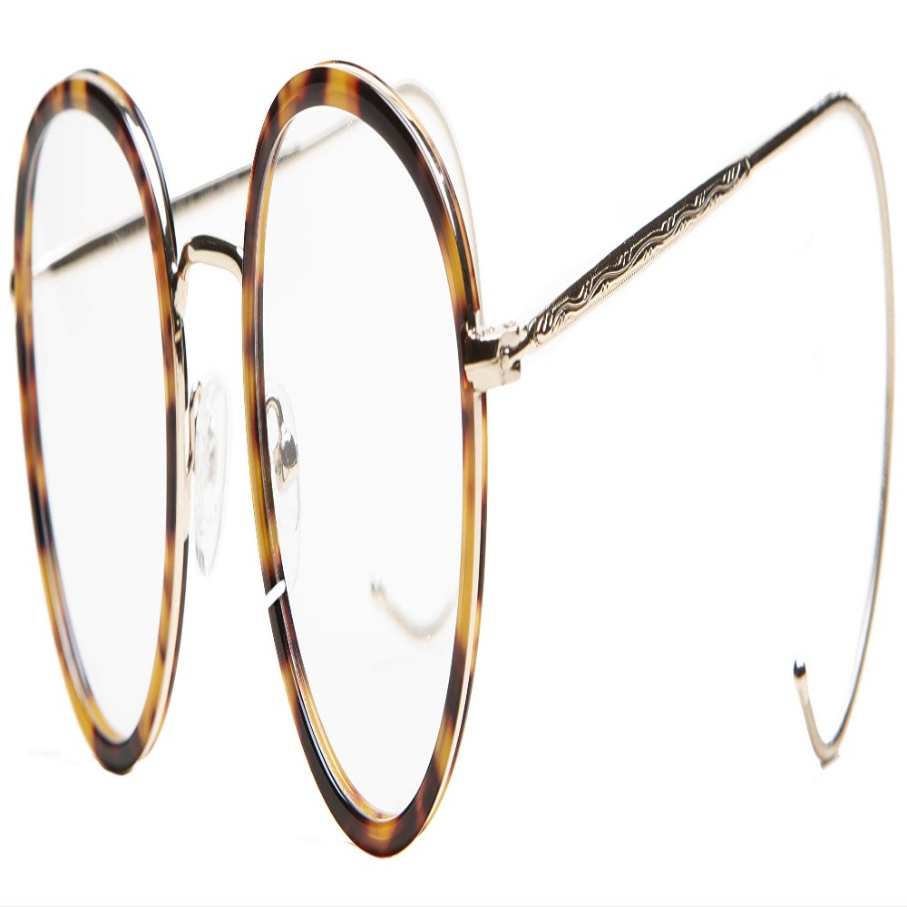 Sunglass Museum Round Reading Glasses With Cable Temples (Tortoiseshell and Gold, 2.50)
