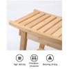 WL-ZZZ Shower Stools for Bathroom Wooden Non-Slip 2 Tiers Sauna Spa Bench Wood Stool Bath Stool for Elderly Disabled Bathing Seat Bench with Storage Shelf, Max 250kg view 3