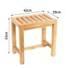 WL-ZZZ Shower/Bath Stools Wooden Shower Seat Bench 4 Legs Spa Bathing Stool Change Shoes Stool for Elderly/Disabled Bathroom Anti-Slip Chair for Shower Multi-Function Pedal Stool view 2