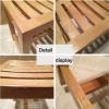 WL-ZZZ Shower/Bath Stools Wooden Shower Seat Bench 4 Legs Spa Bathing Stool Change Shoes Stool for Elderly/Disabled Bathroom Anti-Slip Chair for Shower Multi-Function Pedal Stool view 3