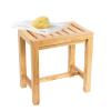 WL-ZZZ Shower/Bath Stools Wooden Shower Seat Bench 4 Legs Spa Bathing Stool Change Shoes Stool for Elderly/Disabled Bathroom Anti-Slip Chair for Shower Multi-Function Pedal Stool view 4