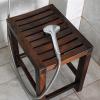 WL-ZZZ Wood Shower Bench, Bath Chair Anti-Slip Bathtub Seat Stool for Elderly Handicap | Walnut Bathtub Shower Stools for Bathroom Spa Bathing Seat Bench, Max 250kg view 3