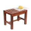 WL-ZZZ Square Shower/Bath Stools | Wooden Bathroom Anti-Slip Bath Chairs for Elderly | Spa Bathing Seat Bench | Shaving Foot Rest StoolStorage Shelf for Shampoo Towel view 1