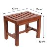WL-ZZZ Square Shower/Bath Stools | Wooden Bathroom Anti-Slip Bath Chairs for Elderly | Spa Bathing Seat Bench | Shaving Foot Rest StoolStorage Shelf for Shampoo Towel view 2