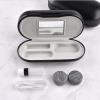 MUDOR 2 in 1 Contact Lens Case, Double Sided Contact Lens Travel Kit Includes Remover Tool with Tweezers,Dual Use Design for Contact Lens case and Glasses case (Black-2) view 4
