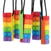 Chew Necklace for Sensory Kids, Seeway Rainbow Chewy Necklace BPA Free, Food- Grade Silicone Oral Motor Aids Chewelry Toys Sensory for Autism, ADHD, Anxiety, or Other Special Needs5 Pack  view 1