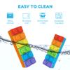 Chew Necklace for Sensory Kids, Seeway Rainbow Chewy Necklace BPA Free, Food- Grade Silicone Oral Motor Aids Chewelry Toys Sensory for Autism, ADHD, Anxiety, or Other Special Needs5 Pack  view 3