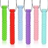 Seeway Mace Chew Necklace for Sensory Kids, Silicone Autism Chew Toys, Oral Motor Chewy Necklace Sensory for Chewing, ADHD, Biting or Special Needs (6 Pack) view 1