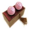 RCSTONE 1.4" Rose Quartz Baoding Balls Small Pink Crystal Healing Stress Balls, Hand Balls for Hand Therapy, Stress Relief and Fingers and Wrist Exercise Balls with Carry Pouch (Box-Packed) M27 view 1