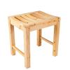 WL-ZZZ Shower/Bathing Stools Wooden Bath Seat Bench for Bathroom Curved Design Waterproof Bathtub Spa Chair for Elderly Disabled Anti-Slip, 250kg Capacity, High 45cm view 1
