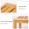 WL-ZZZ Shower/Bathing Stools Wooden Bath Seat Bench for Bathroom Curved Design Waterproof Bathtub Spa Chair for Elderly Disabled Anti-Slip, 250kg Capacity, High 45cm view 3