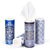 Car Round Canned Tissue Box Cup Holder Facial Tissues,Cylinder Tube Face Towel,4 Canister 3-Ply Car Napkins for Travel Tissue Bulk Fit Home,Office,School by CLOVER view 2