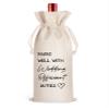 LANBAIHE Wedding Officiant Wine Gift Bag, Wine bag for Wedding Couples, Linen Drawstring Bag, Special Thank You Gift for Officiant view 1