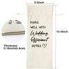 LANBAIHE Wedding Officiant Wine Gift Bag, Wine bag for Wedding Couples, Linen Drawstring Bag, Special Thank You Gift for Officiant view 2