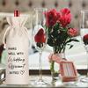 LANBAIHE Wedding Officiant Wine Gift Bag, Wine bag for Wedding Couples, Linen Drawstring Bag, Special Thank You Gift for Officiant view 4