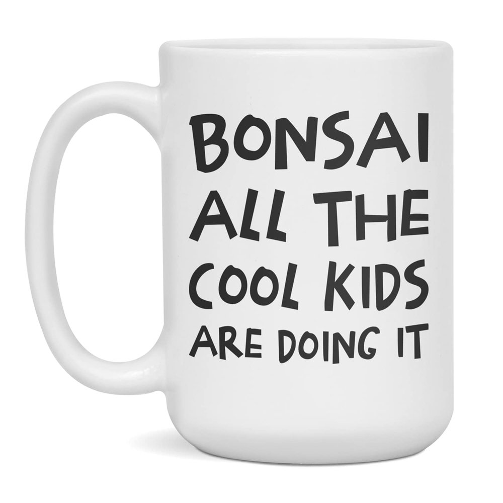 Bonsai lover mug, gift for Bonsai, 15-Ounce White