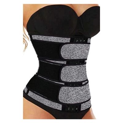 XMSM S-6XL Corsets Lumbar Brace Waist Trainer for Women& Men Compression Waist Cincher Body Shaper Postpartum Abdomen Belt (Color : Gray, Size : Small)