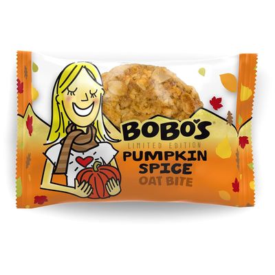 Bobo's Pumpkin Spice Oat Bite, 30 Pack (1.3 oz Each), Healthy Gluten-Free Snack