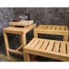 WL-ZZZ Wood Shower Seat Bench | Waterproof Bathroom Stool for Elderly Bath Chair Wooden Non-Slip Shower Stool Adult Bathtub Spa Change Shoes Stool, 250KG Capacity (Size : 42 * 28 * 43 cm) view 2