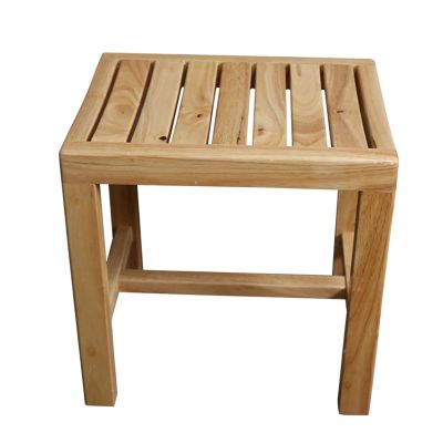 WL-ZZZ Wood Shower Seat Bench | Waterproof Bathroom Stool for Elderly Bath Chair Wooden Non-Slip Shower Stool Adult Bathtub Spa Change Shoes Stool, 250KG Capacity (Size : 42 * 33 * 45 cm)