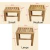 WL-ZZZ Wood Shower Seat Bench | Waterproof Bathroom Stool for Elderly Bath Chair Wooden Non-Slip Shower Stool Adult Bathtub Spa Change Shoes Stool, 250KG Capacity (Size : 42 * 28 * 33 cm) view 3