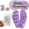 Get Well Soon Gift Set  Includes Sleep Mask, Cozy Funny Socks, Silicone Ear Plugs & Greeting Card  After Surgery Recovery & Thinking of You Care Package, Gift for Christmas Stocking Stuffer. view 1