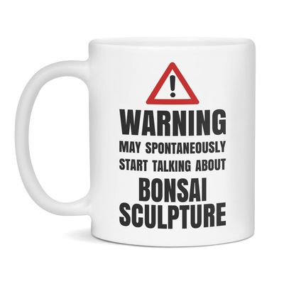 Funny Bonsai Sculpture Coffee Mug Bonsai Sculpture Gift, 11-Ounce White