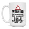 Funny Bonsai Sculpture Coffee Mug Bonsai Sculpture Gift, 15-Ounce White view 1