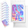 100 Pack Holographic Packaging Resealable Bags for Small Business -5.5 x 7.8 Inch Pouch Bags for Lipgloss Jewelry Cookies Sample - White view 1
