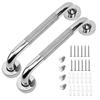 2 Pack 12 Inch Anti-Slip Bathroom Grab Bar, LONVICHTT Stainless Steel Shower Handle, Knurled Safety Hand Rail, Support Balance Armrest, Elderly, Pregnant, Children, Handicap Senior Assist Bath Handle view 1