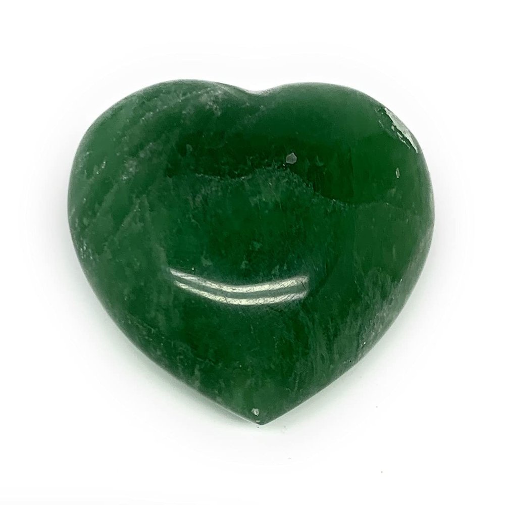 164.7g, 2"x2.4"x1.2" Natural Green Fluorite Heart Healing Crystal, Reiki Energy, Fluorite Heart Polished, Home Decor, Healing Stone, from Madagascar, B17309