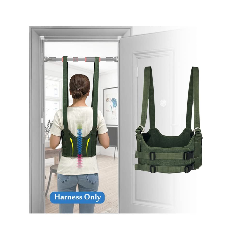 Back Stretcher Lumbar Traction Device Spinal Decompression Machine Lumbar Belt for Lower Back Pain Relief Sciatica Herniated Disc Back Alignment Device Hang Upside Down Stretch Back Harness (S 34~38)