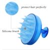 Scalp Massager, Soft Silicone Shampoo Brush Hair Scrub Brush for Wet and Dry Hair Head Massager to Clean Hair, Reduce Dandruff, Massage Scalp, Promote Hair GrowthWhite view 3