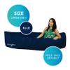 Bouncyband Large Comfy Peapod Sensory Chair  Blue  80  Fun, Inflatable Peapod Chair Provides Therapeutic Sensory Relief and Compression  Fits 2-3 Kids or 1 Adult, Includes Electric Air Pump view 2