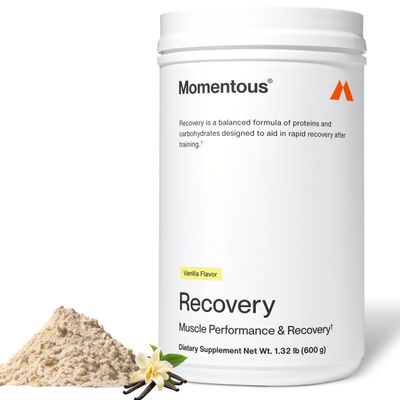 Momentous Recovery Grass-Fed Whey Protein Powder - 20 g Post-Workout Whey Isolate Protein - NSF Certified for Sport - Gluten-Free - 15 Servings - Vanilla - Package May Vary