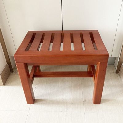 WL-ZZZ Shower Seat Bench Walnut Waterproof Bathing Stool for Elderly Disabled Bathroom Non-Slip Bathtub Spa Chairs Foot Rest Shaving Stool Change Shoes Stool