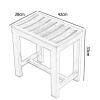 WL-ZZZ Shower Seat Bench Walnut Waterproof Bathing Stool for Elderly Disabled Bathroom Non-Slip Bathtub Spa Chairs Foot Rest Shaving Stool Change Shoes Stool view 2